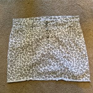 Leopard Print Mini Skirt